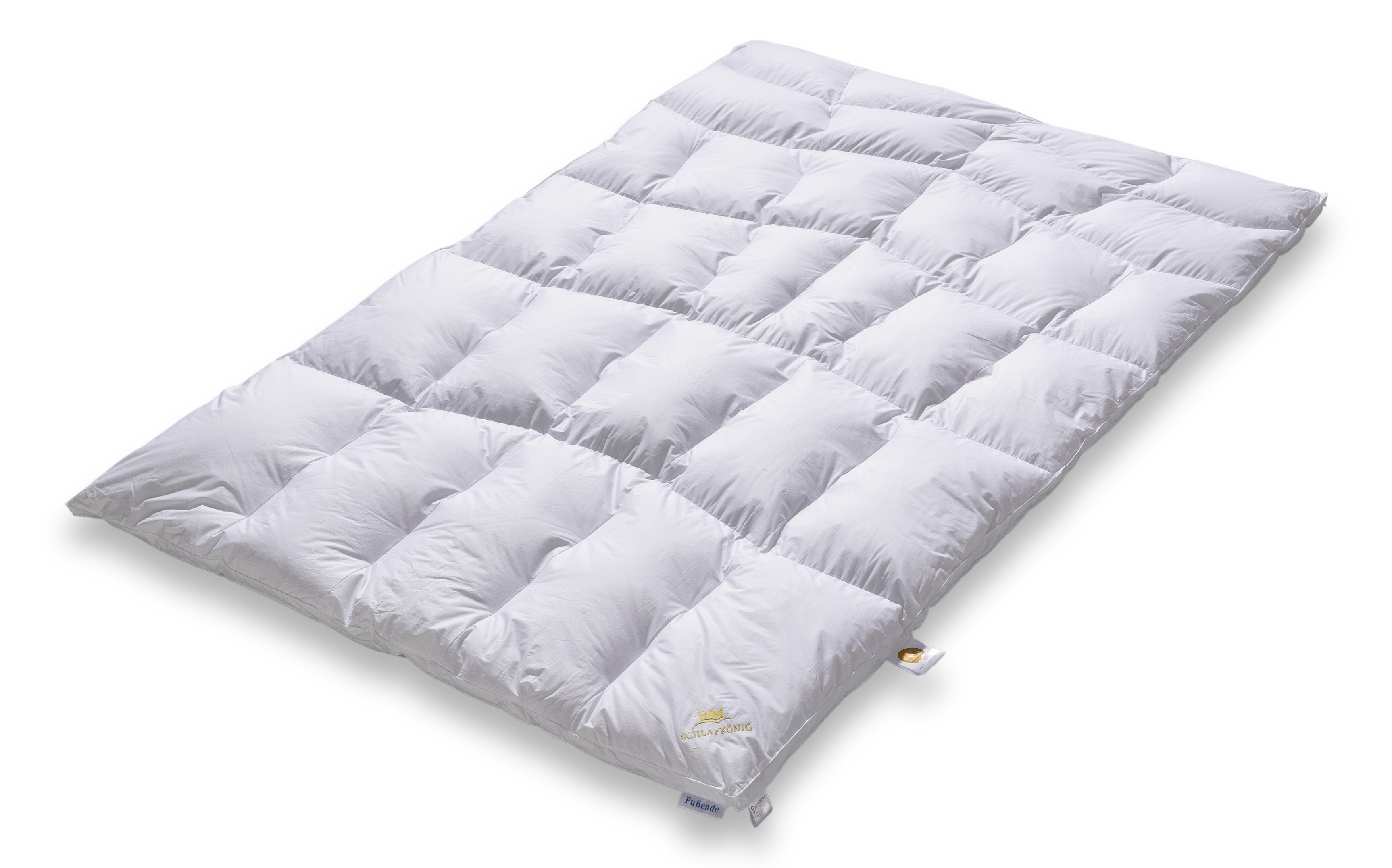 Daunendecke medium warm 200x220 seitlich Marke SCHLAFKÖNIG