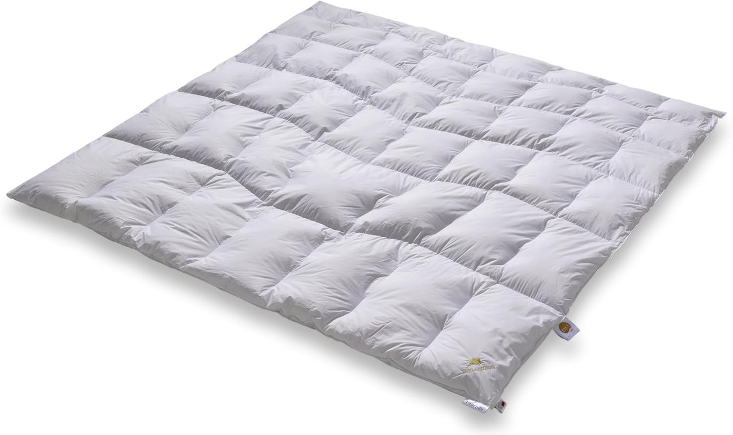 Daunendecke 200x200 mit Körperzonen-Steppung - leicht warm